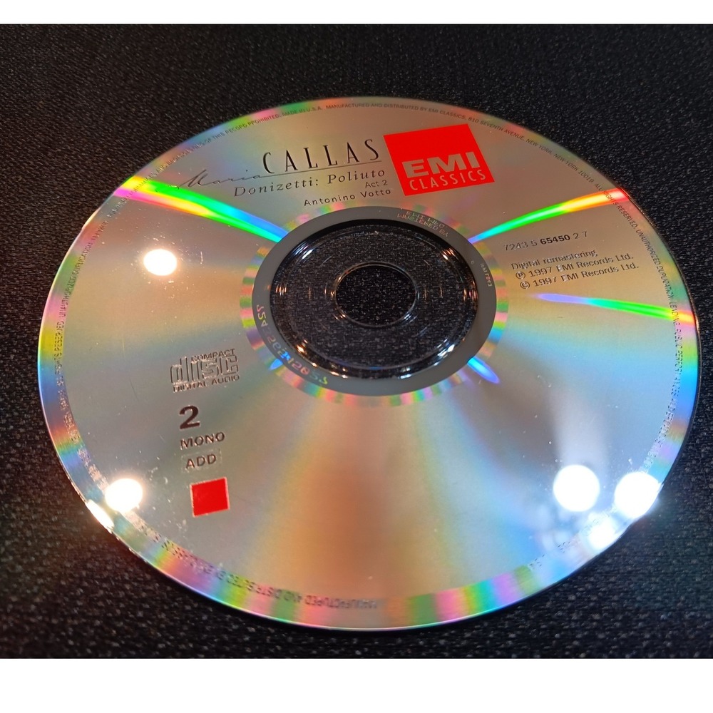 Maria Callas Donizetti Poliuto 2 CD Set 1997 EMI Franco Corelli Antonino Votto - Picture 8 of 8